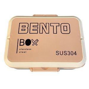 Stainless Steel Pink Bento Lunch Box SUS304  Toddlers Babies Girls Kids 9”x6”x3”